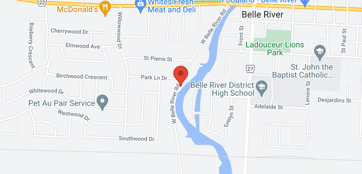 map of 347 WEST BELLE RIVER ROAD